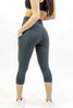 Seajoy Athletic High-Waisted Capri Leggings with Hip Pockets