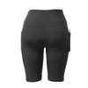 Mesh Pocket Yoga Shorts Fitness High Waist Elastic Breathable Moisture